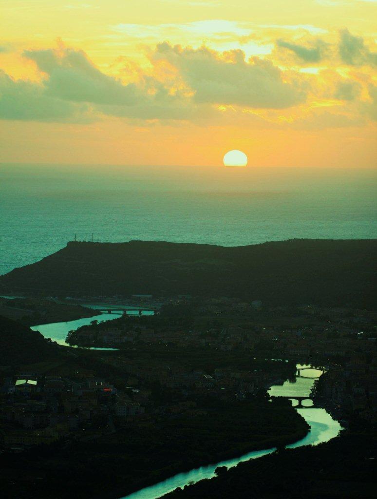 Tramonto dalla Sardegna